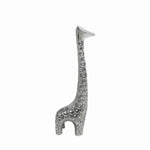Benzara BM217227 Contemporary Style Aluminum Decorative Giraffe Sculpture, Silver