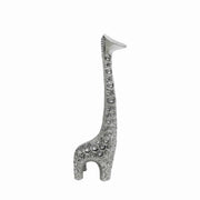 Benzara BM217227 Contemporary Style Aluminum Decorative Giraffe Sculpture, Silver