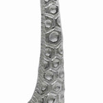 Benzara BM217227 Contemporary Style Aluminum Decorative Giraffe Sculpture, Silver