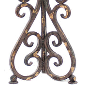 Benzara BM217252 Metal Table Lamp with Scroll Design Base and 2 Way Switch, Bronze and Beige