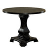 Benzara BM217506 Traditional Wooden Counter Height Table with Pedestal Base, Black