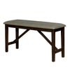 Benzara BM217786 Wooden Counter Height Bench with Trestle Base, Brown and Gray