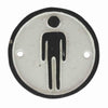 Benzara BM217841 Metal Men Restroom Wall Sign, Black and White