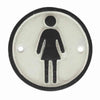 Benzara BM217842 Metal Women Restroom Wall Sign, Black and White