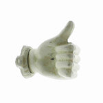 Benzara BM217861 Metal Thumbs Up Wall Mounting Hand, Antique White