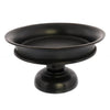 Benzara BM217867 Metal Pedestal Bowl with Raised Top, Black