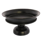 Benzara BM217867 Metal Pedestal Bowl with Raised Top, Black