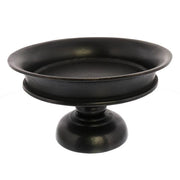 Benzara BM217867 Metal Pedestal Bowl with Raised Top, Black
