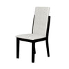 Benzara BM218074 Elongated Back Wooden Dining Chair with Padded Seat, Set of 2, Gray