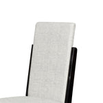 Benzara BM218074 Elongated Back Wooden Dining Chair with Padded Seat, Set of 2, Gray