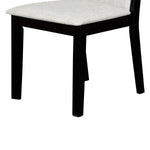 Benzara BM218074 Elongated Back Wooden Dining Chair with Padded Seat, Set of 2, Gray
