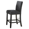 Benzara Flared Back Counter Chair with Padded Seat and Nailhead Trim,Set of 2,Gray