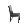 Benzara Flared Back Dining Chair with Padded Seat and Nailhead Trim,Set of 2, Gray