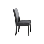 Benzara Flared Back Dining Chair with Padded Seat and Nailhead Trim,Set of 2, Gray