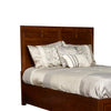 Benzara BM218153 Panel Design Twin Size Wooden Headboard, Cherry Brown