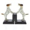 Benzara BM218281 Metal Dog Bookends, Multicolor