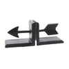 Benzara BM218285 Metal Arrow Bookends, Brown
