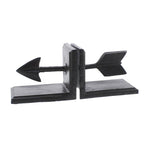 Benzara BM218285 Metal Arrow Bookends, Brown