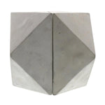 Benzara BM218306 Geometric Faceted Design Cement Bookends, Gray