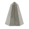 Benzara BM218309 Obelisk Shape Cement Geometric Bookends, Pair of 2, Gray