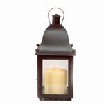 Benzara BM218323 Small Metal and Glass Lantern with Hinged Door and Top, Black
