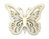 Benzara BM218334 Wooden Butterfly Wall Plaque with Cutout Detail, White