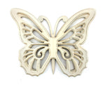 Benzara BM218334 Wooden Butterfly Wall Plaque with Cutout Detail, White