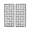 Benzara BM218348 Wall Plaque with Alternate Square and Round Mirrors, Set of 2, Gray
