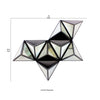 Benzara BM218372 Prism Type Structured Wall Decor with Triangular Mirrors, Silver