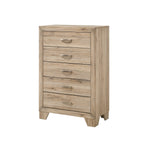 Benzara BM218579 Wooden Chest with 5 Storage Drawers, Brown
