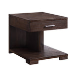 Benzara BM218616 Wooden End Table with 1 Drawer, Brown