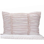 Benzara BM218776 20 X 36 Polyester Filled Pillow Sham with Horizontal Ruffles, Offwhite