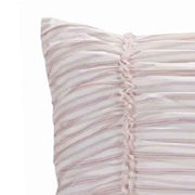 Benzara BM218776 20 X 36 Polyester Filled Pillow Sham with Horizontal Ruffles, Offwhite