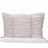 Benzara BM218777 20 X 26 Polyester Filled Pillow Sham with Horizontal Ruffles, Offwhite