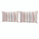 Benzara BM218796 36 x 20 Polyester King Size Pillow Sham with Striped Print, Multicolor