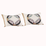Benzara BM218798 36 x 20 Polyester King Size Pillow Sham with Ring Patchwork, Multicolor