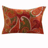 Benzara BM218808 36 x 20 Polyester King Size Pillow Sham with Paisley Print, Cinnamon Red
