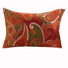 Benzara BM218809 26 x 20 Polyester Standard Size Pillow Sham with Paisley Print, Cinnamon Red