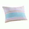 Benzara BM218825 36 x 20 inches King Size Pillow Sham with Stripe Print, Aqua Blue