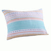 Benzara BM218826 26 x 20 inches Standard Size Pillow Sham with Stripe Print, Aqua Blue