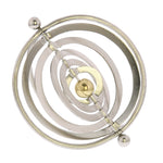 Benzara BM218969 Metallic Astro Orb With Ever Changing Rings Of Cosmos, Silver