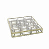 Benzara BM218982 Modern Designed Honeycomb Box with Separate Compartments, Gold and Clear