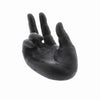 Benzara BM218989 Antique Designed Single Hand Card Holder With Rough Finish, Black