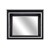 Benzara Contemporary Style Beveled Edge Mirror with LED Light, Silver