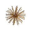 Benzara BM219146 Sea Urchin Ornamental Sculpture with Circular Ends, Set of 2, Large, Gold