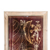 Benzara Rectangular Wooden Wall Art with Leaf Prints, Assortment of 4, Brown