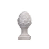 Benzara BM219193 Textured Cement Artichoke Statuette with Stable Base, Large, White