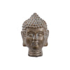 Benzara BM219200 Buddha Head Cement Figurine with Ushnisha Top, Set of 2, Gold