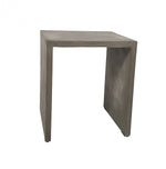 Benzara Contemporary Parsons Style Concrete End Table, Gray