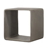 Benzara Contemporary Style Concrete Cube Shelf with Curved Edges, Gray